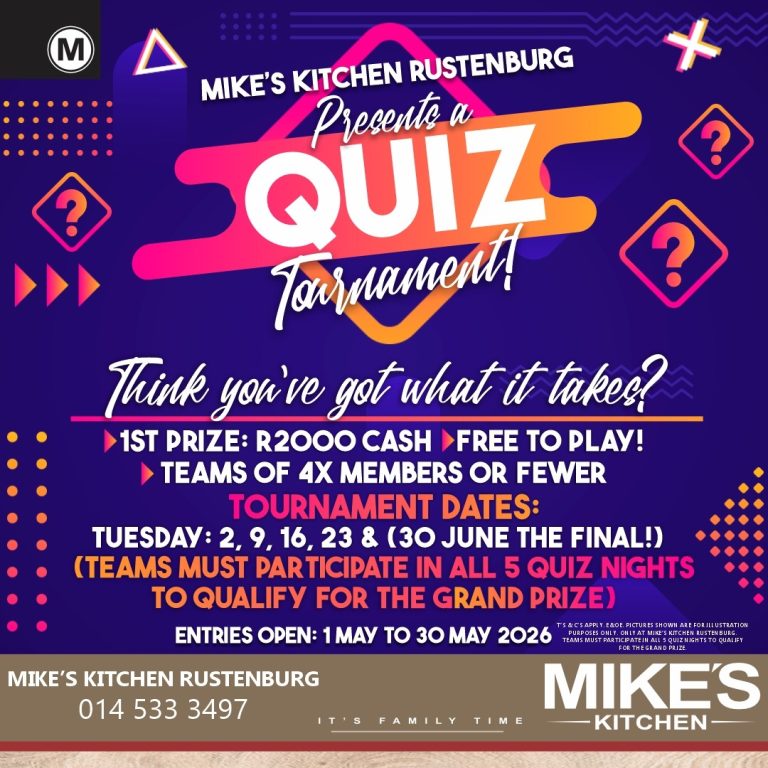 A4 MK Rustenburg - Quiz Tournament SM