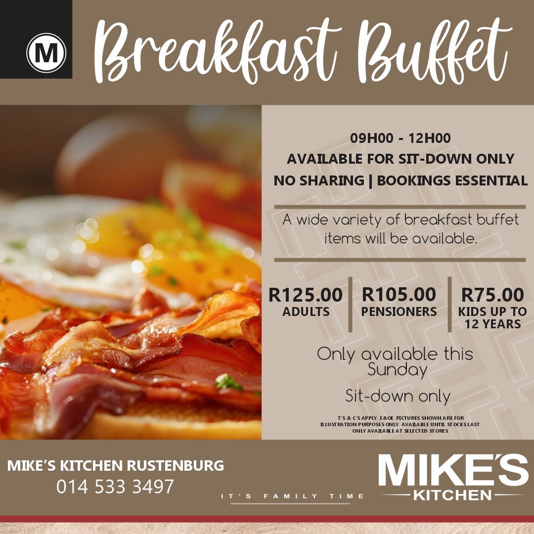 Mike's Kitchen Rustenburg - Generic Breakfast Buffet SM