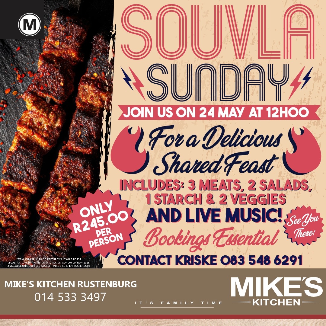 Mike's Rustenburg - Souvla Sunday 24 MAY SM
