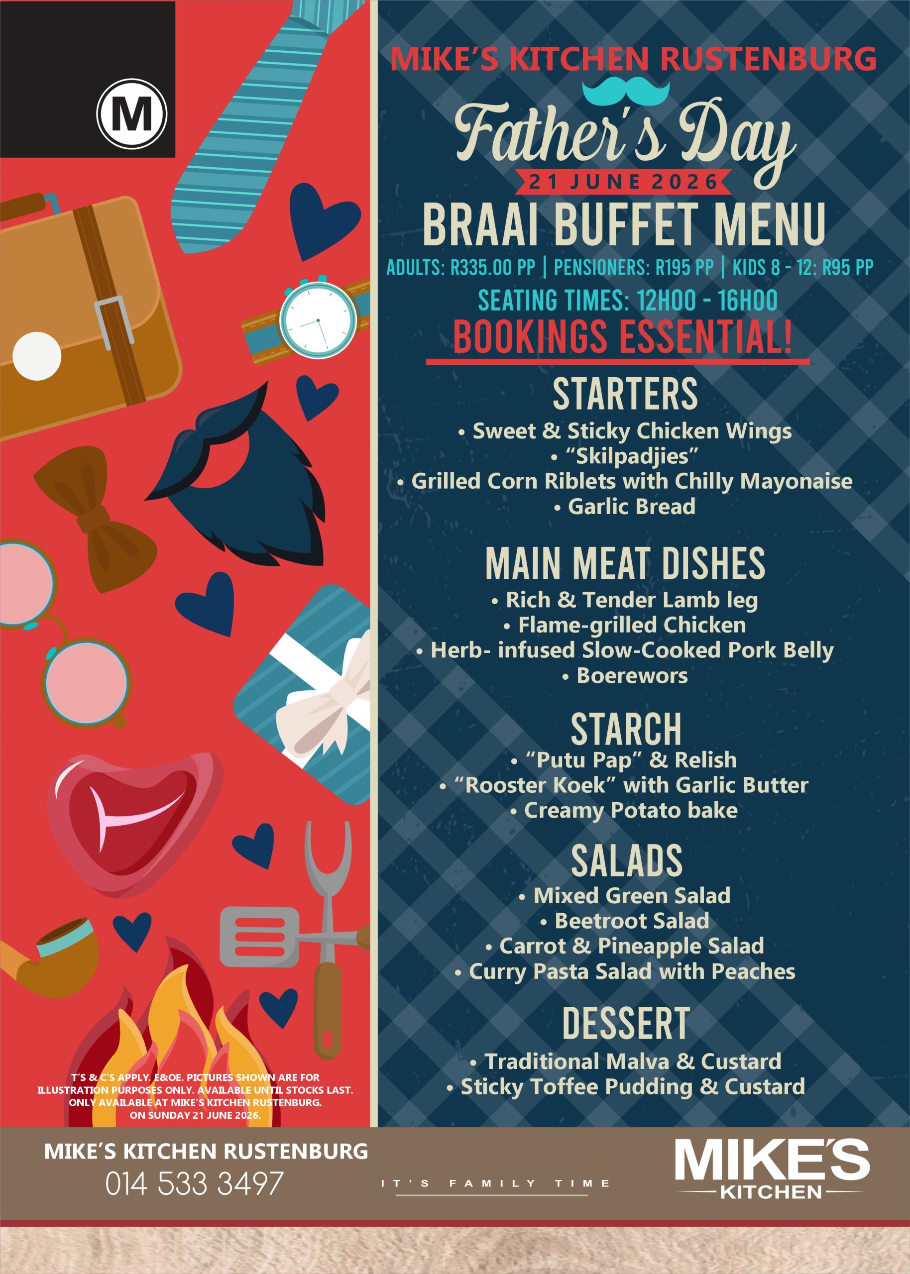 A4 Mike's Rustenburg - Father's Day Menu 2026