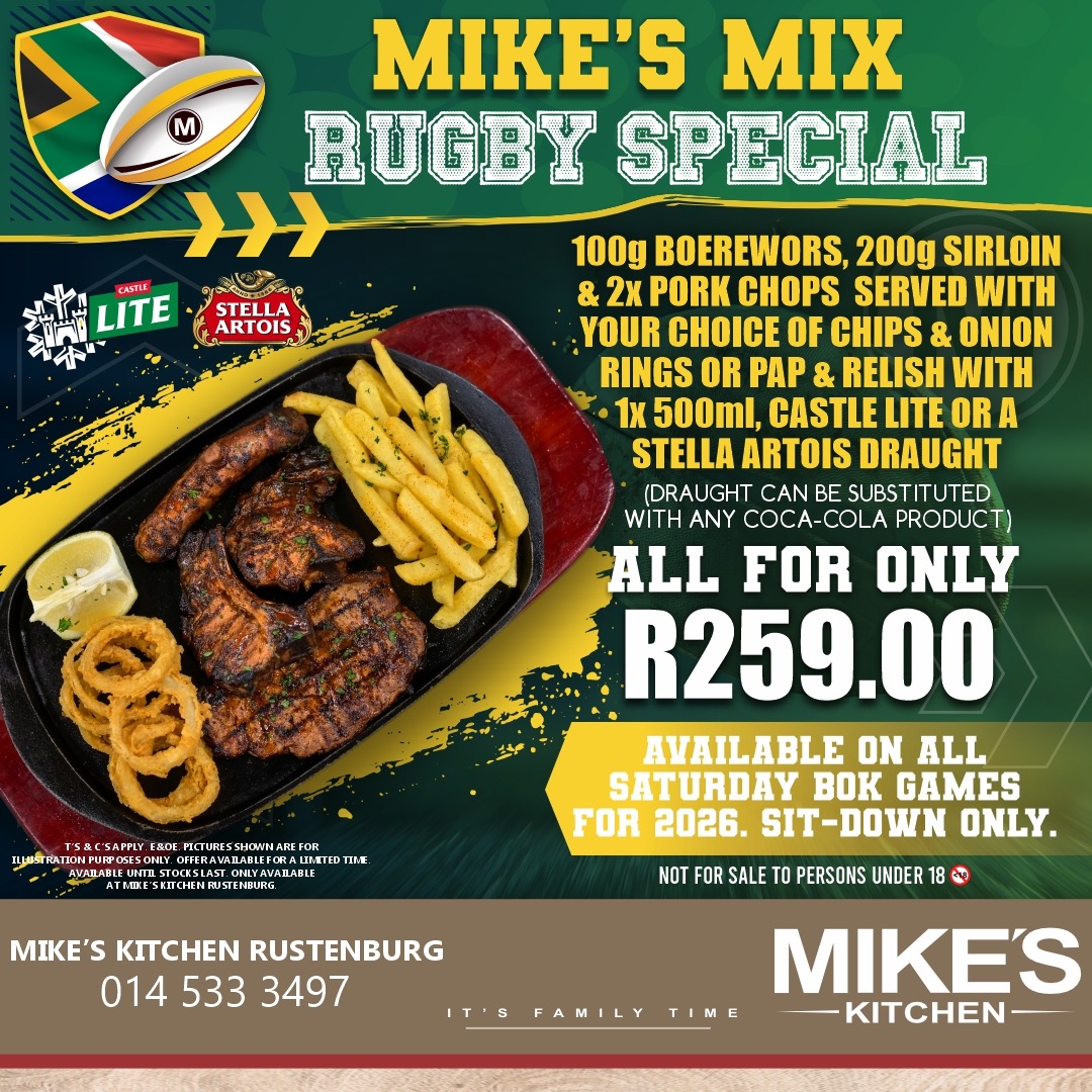 Mike's Rustenburg - MIXED GRILL SA Rugby Specials SM