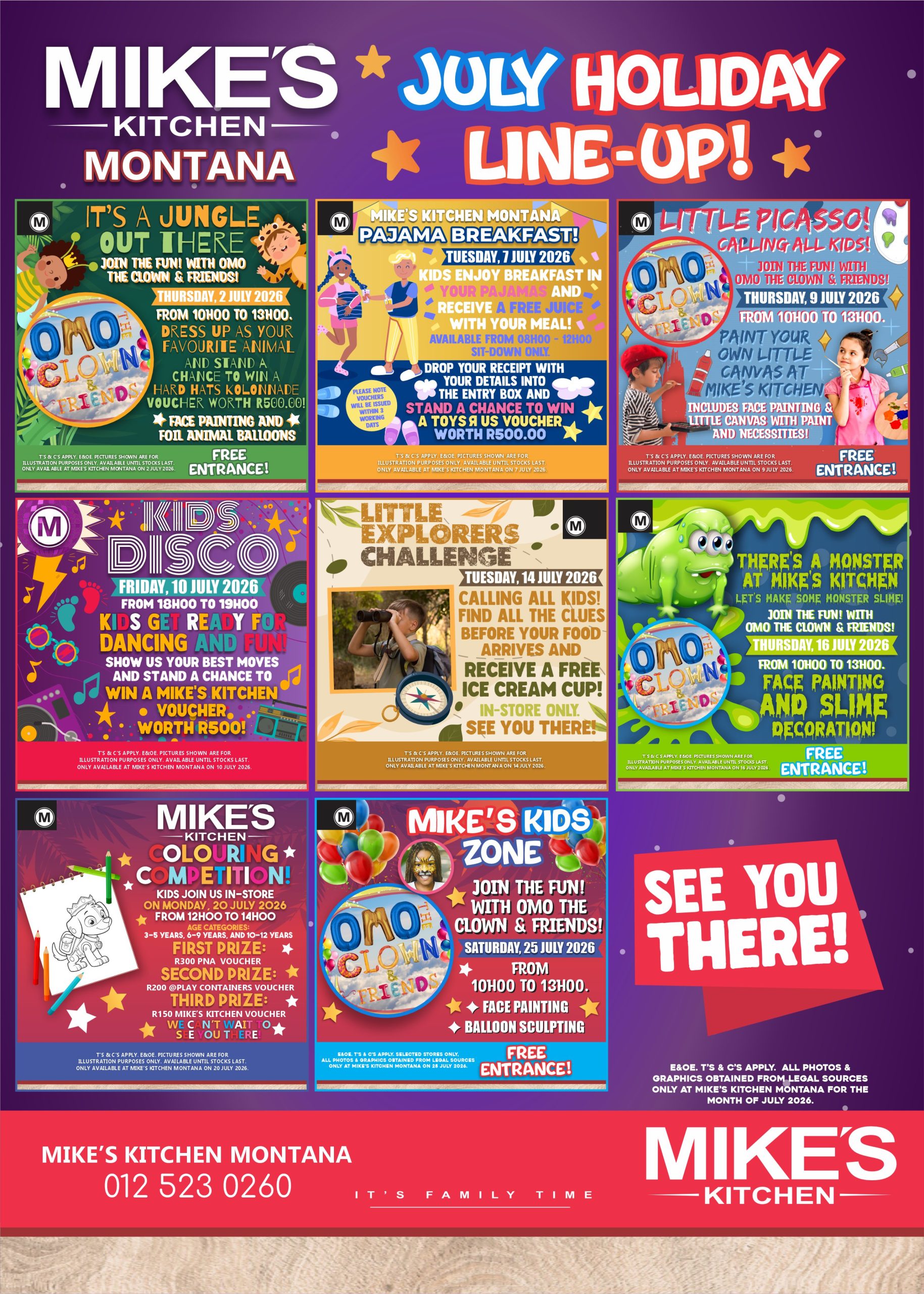 Mike's Montana - JULY Holiday Lineup