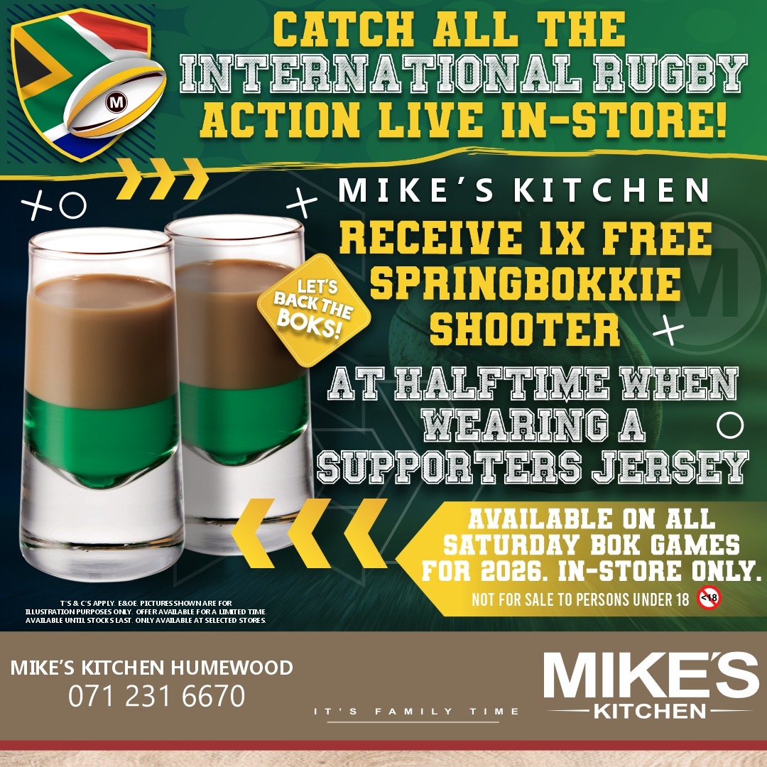 Mike's Humewood - SHOOTER RSA Rugby 2026 SM