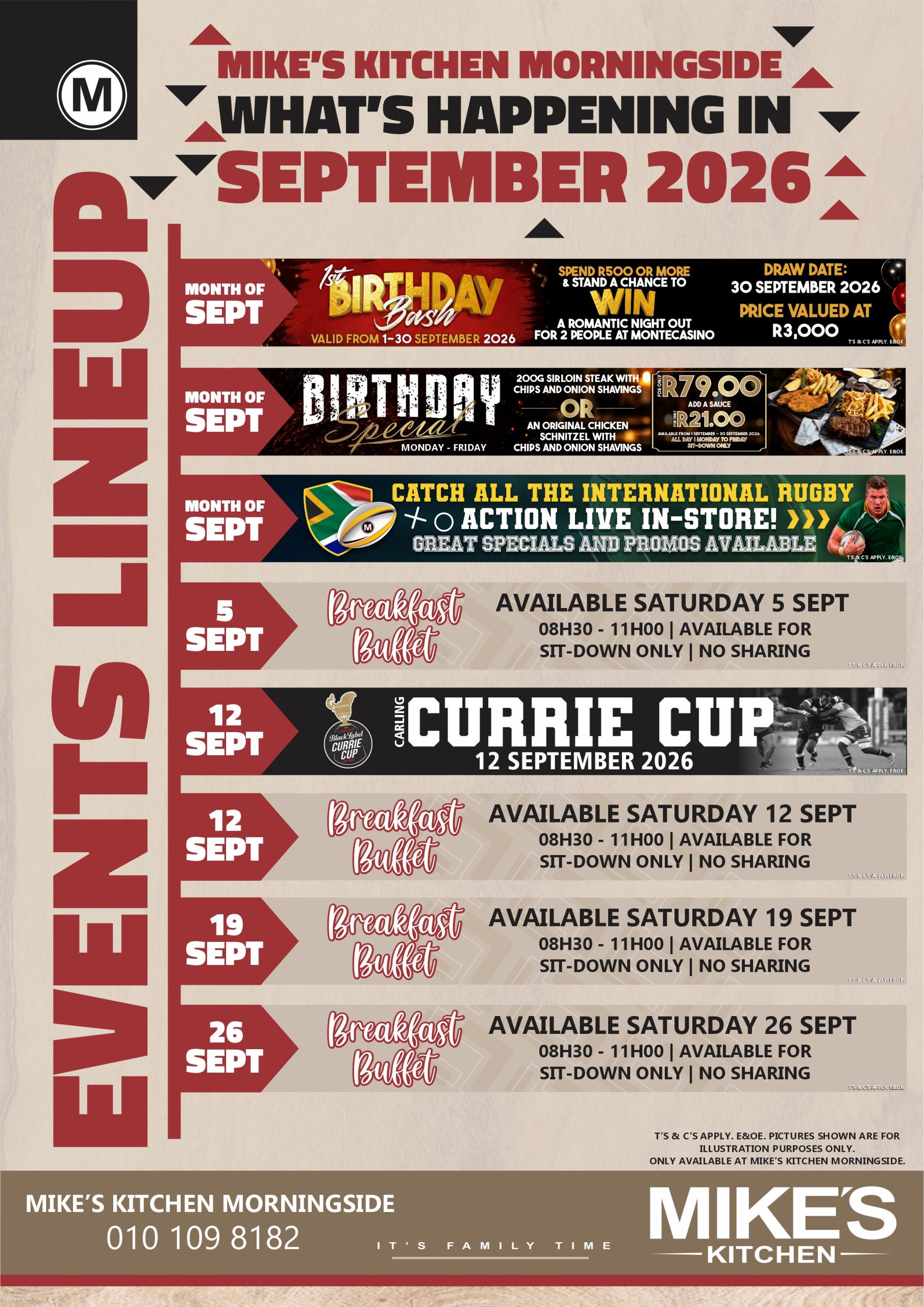 A4 Mike's Morningside - SEPT 2026 Lineup SM