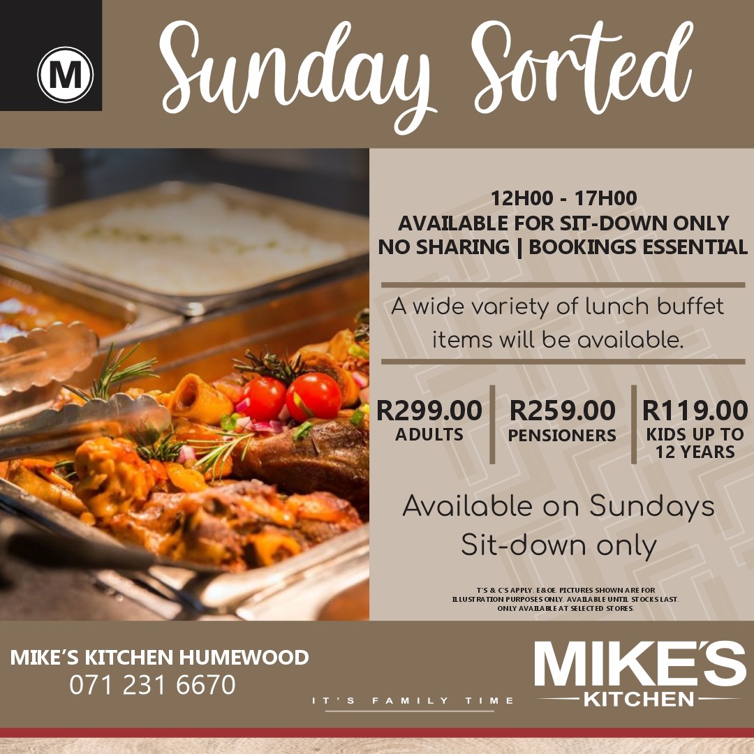 Mike's Humewood - Sep 2026 Sunday Lunch Buffet SM